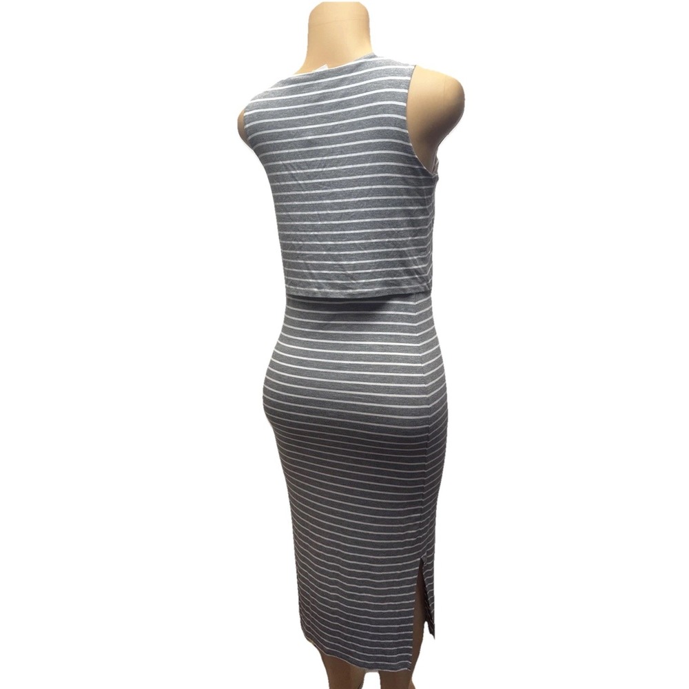 Seraphine Dress Womens M Maternity Midi Short Sleeve Jersey Knit Tunic Stretch 2 - Picture 2 of 13